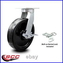 10 Inch Extra Heavy Duty Phenolic Wheel Swivel Caster with Brake and Swivel Lock