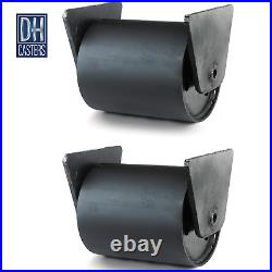 (2) DH Casters 8.75 x 8.5 Ground Roller Roll-Off Container Dumpster Bin 8x10