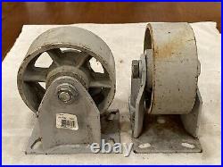 2 HEAVY DUTY Fairbanks Co Casters 6 DIAM x 2.5 Wide Wheel Fixed 35-6-IRB 18992