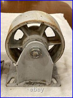 2 HEAVY DUTY Fairbanks Co Casters 6 DIAM x 2.5 Wide Wheel Fixed 35-6-IRB 18992