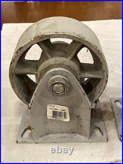 2 HEAVY DUTY Fairbanks Co Casters 6 DIAM x 2.5 Wide Wheel Fixed 35-6-IRB 18992