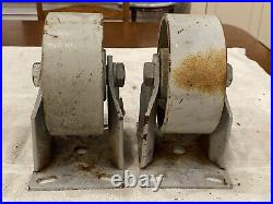 2 HEAVY DUTY Fairbanks Co Casters 6 DIAM x 2.5 Wide Wheel Fixed 35-6-IRB 18992