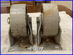 2 HEAVY DUTY Fairbanks Co Casters 6 DIAM x 2.5 Wide Wheel Fixed 35-6-IRB 18992