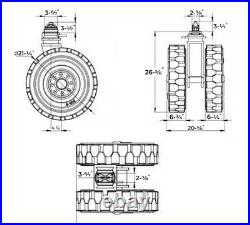 (2 Pack) 21.3 Shipping Container Rugged Caster Dual Wheel 4000lbs WLL/Unit