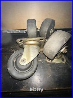 4 Casters Bassick wheels swivel metal & plastic industrial ball bearing #499