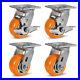 4 Inch Aluminum Core Polyurethane Heavy Duty Casters, Capacity800-3200LB