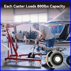 4 Inch Aluminum Core Polyurethane Heavy Duty Casters, Capacity800-3200LB