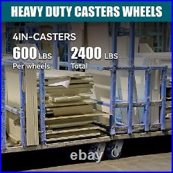 4 Inch Polyurethane on Polypropylene Heavy Duty Casters, Capacity 600-2400LB