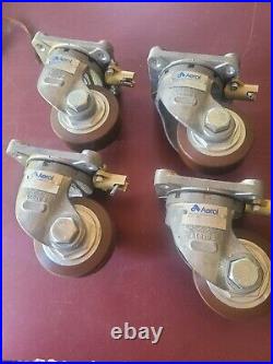 4 NEW AEROL locking casters 4 wheels