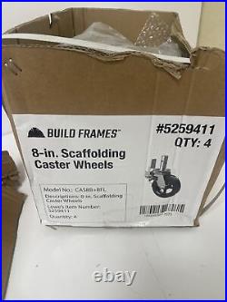 4 Pack Build Frames 8in Scaffolding Caster Wheels Brand New