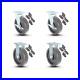 4-Piece Caster Set 2 Swivel withBrakes 2 Fixed Casters withHardware 8x2 Polyolefin