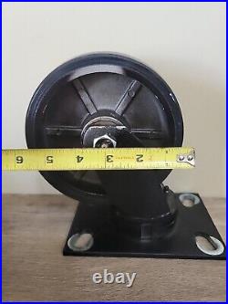 4 RWM USA Swivel Plate 6.5 x 3.5 Caster Wheel Heavy Duty 6 diameter 2 wide 1