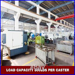 4 X 2 Industrial Plate Swivel Caster Wheels Set of 4 Heavy Duty, Load Capacity