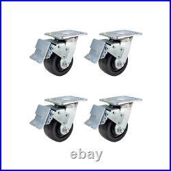 4 x 2 Total Lock Caster Set 4 Total Locking Swivel Casters Phenolic Wheel