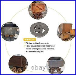 4PCS Cast Iron Cart Wheels Caster Set for 7 1/4 Large Model Mine Ore Car Mining
