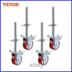4Pack 5Inch Scaffolding Swivel Caster Wheels with Dual Locking Brake 260-1100LBS