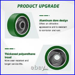 4X 2 Heavy Duty Casters Polyurethane on Aluminum Capacity up to 800-3200 LB
