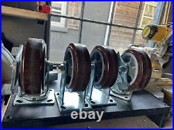5 Caster Wheels (SCC, Poly, Locking) Four Total Caster Wheels