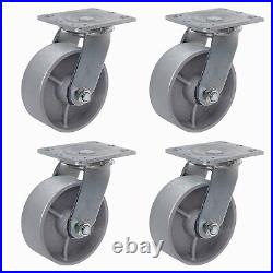 5x2Heavy Duty Caster Steel Cast Iron Wheel, Caster, Capacity1000-4000LB