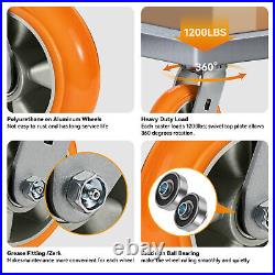 6 Inch Aluminum Core Polyurethane Heavy Duty Casters, Capacity1200-4800LB