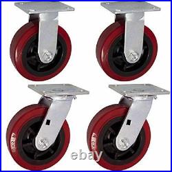 6 X 2 Heavy Duty Caster Set of 4-2 Swivel Casters and 2 Rigid Casters 3600 l