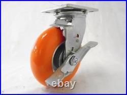6 x 2 Swivel Caster with Brake apex Polyurethane Wheel (2) & Rigid (2) Tool Box