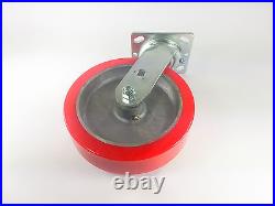 8 x 2 Polyurethane on Aluminum Caster Rigid (2EA) / Swivel (2EA)