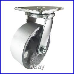 8 x 3 Heavy Duty Steel Wheel Caster Swivel