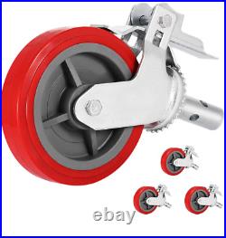 Bestequip Scaffolding Wheels Set of 4, 8 Scaffolding Casters Heavy Duty, 3200
