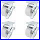 CasterHQ 4 x 2 Steel Wheel Casters Set of 4 Swivel Casters With Brakes