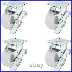 CasterHQ 5 x 2 Steel Wheel Casters Set of 4 Swivel Casters with Brakes