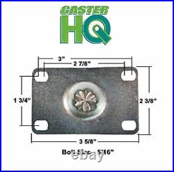 CasterHQ Jack Caster 3-1/2 Steel Wheel Caster (Set of 4) 350 Lbs Capacity P