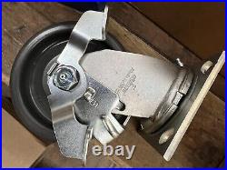 Colson 4 Series Swivel Plate Caster 4.05109.855. EN BRK7 With Brakes (4 Casters)