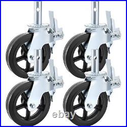 Equip 4 Pack Scaffolding Caster Wheels 8 X 2 Inch With Dual Locking Rubber Swive