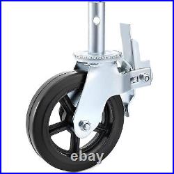 Equip 4 Pack Scaffolding Caster Wheels 8 X 2 Inch With Dual Locking Rubber Swive