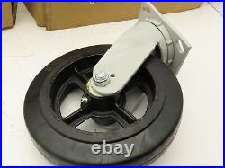 Fairbanks N22-8 RT 8x2 Swivel Plate Caster Black Rubber Wheel 500Lb Set of 4