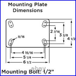 Hamilton Pneumatic Dual Wheel (2) S-7210-PR (2) R-7210-PR 10 set of 4 Caster