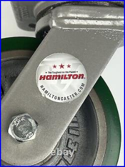 Hamilton S-WH-6DB Plate Caster, Swivel, Poly, 6 In, 1250 Lb