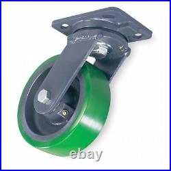 Hamilton S-Wh-4Db Plate Caster, Swivel, Poly, 4 In, 750 Lb