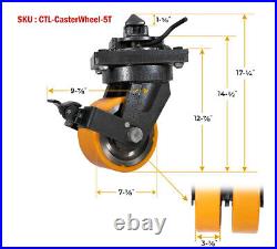 Heavy Duty 8 ISO Shipping Container Caster Wheels with Brakes 11000 lbs WLL