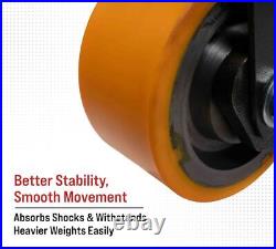 Heavy Duty 8 ISO Shipping Container Caster Wheels with Brakes 11000 lbs WLL