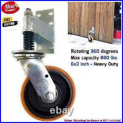 Heavy Duty Rolling Gate Caster Swivel Wheel withMounting Plate for Wood Metal Door