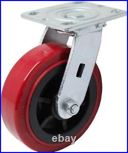 IconCasterWheels 6 x 2 Replacement Heavy Duty Industrial Caster Set (4-Pack)