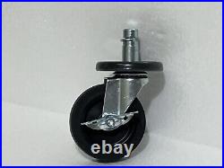 Lot of 4 Caster Wheels 28 Swivel With Brake + 28 Bumper Donuts Eagle Group, New