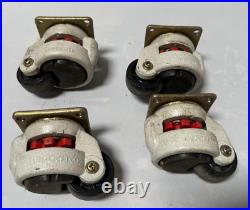 Lot of 4 Leveling Caster Swivel Wheel Leveling Machine Locking Foot Heavy Duty