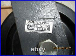 New, Hamilton 8 Forged Steel Swivel Caster, 10.5 H X 2-1/2 W, Plastex Wheel