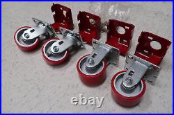 OCFab 6 Caster Wheels Set (2 Rigid + 2 Swivel)