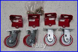 OCFab 6 Caster Wheels Set (2 Rigid + 2 Swivel)