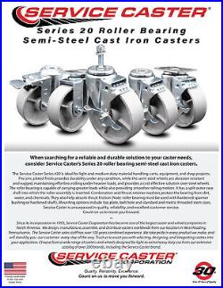 Semi Steel Swivel TS Caster withRB Set of 4 with3 Wheels & 1/2 Stem-4 Swivel