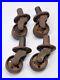 Set 4 Antique Toler & Sons Co Cast Iron Casters Heavy 4 Wheels Piano Furniture